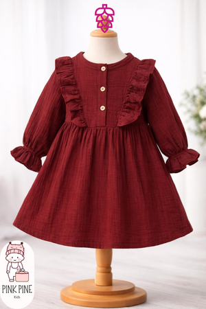 Girls Maron Frock
