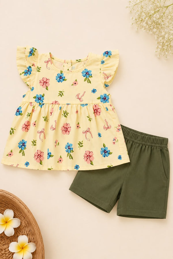 Girls Green Shorts